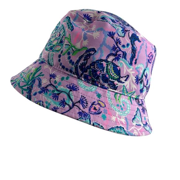 Lilly Pulitzer Accessories - Lilly Pulitzer Bucket Hat Lilac Freesia Mermaid For you